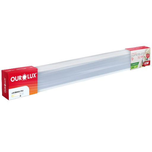 Luminária Superled SLIM 50CM 18W BIV 6500K( Luz Branca Fria)