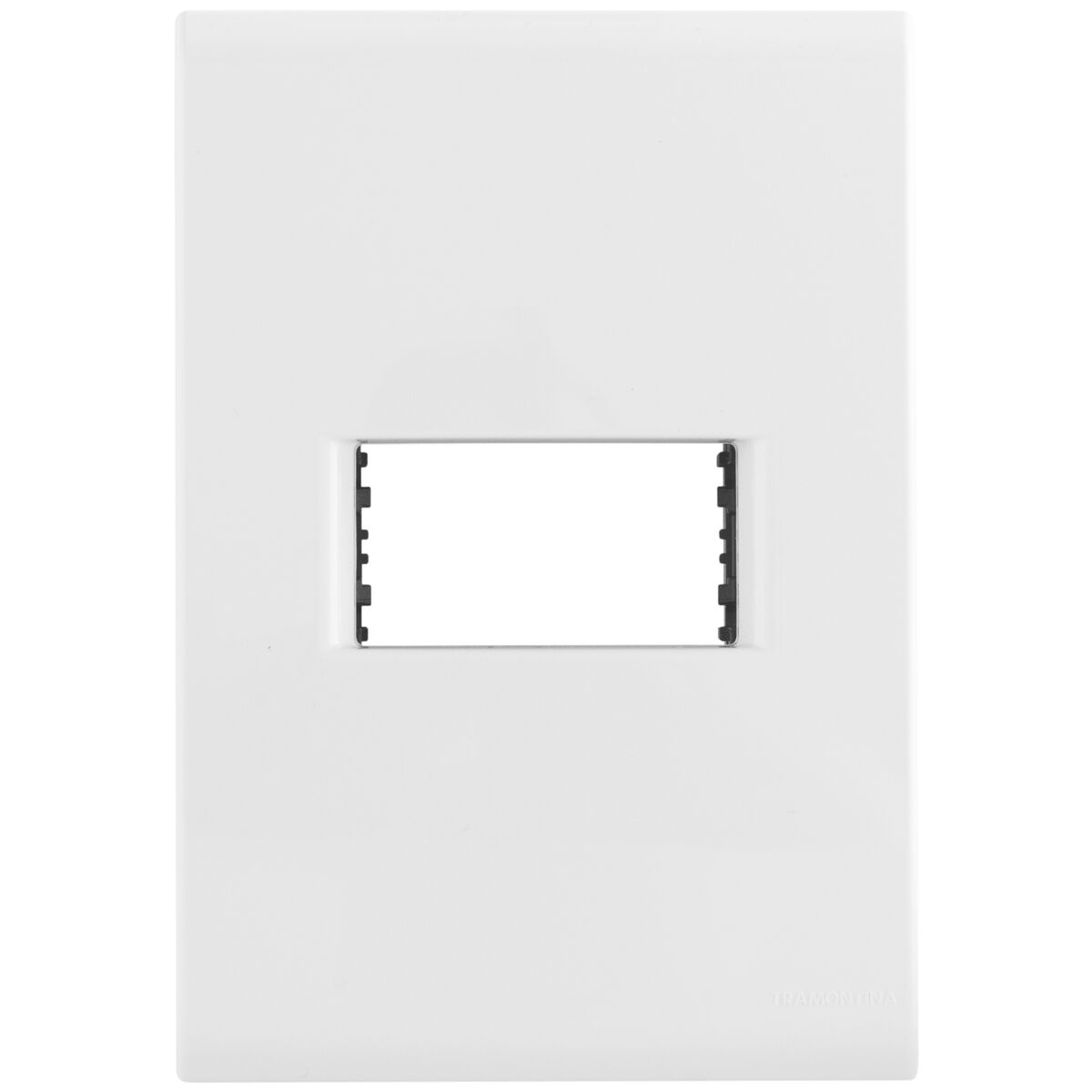 Placa 1 Posto Horizontal 4x2 Tramontina Liz Branca