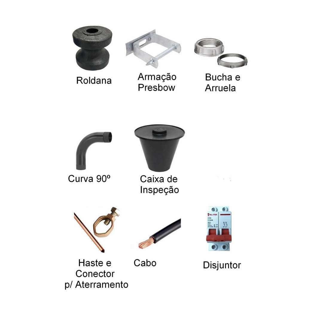 Kit Completo Padrão Enel P/ 2 Medidores Bifásicos POLICARBONATO - VISOR RUA