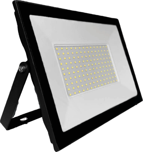 Refletor Superled Projetor Slim 100W Preto 6500K(Luz Branca Fria)