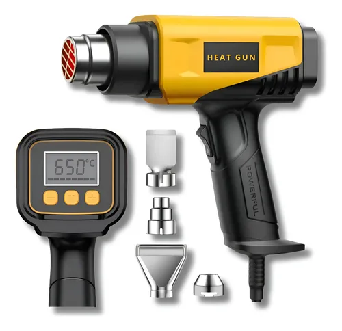 Soprador Termico de Ar quente heat gun elétrico com painel digital temperatura ajustável 110v