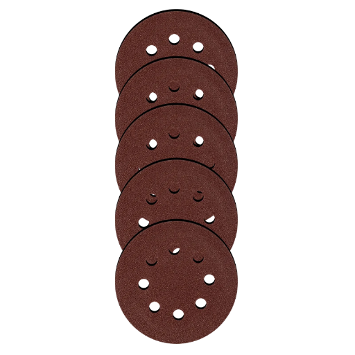 DISCO DE LIXA COM VELCRO, PERFURADO, GRAO 80, 125MM, 5 PCS // MTX