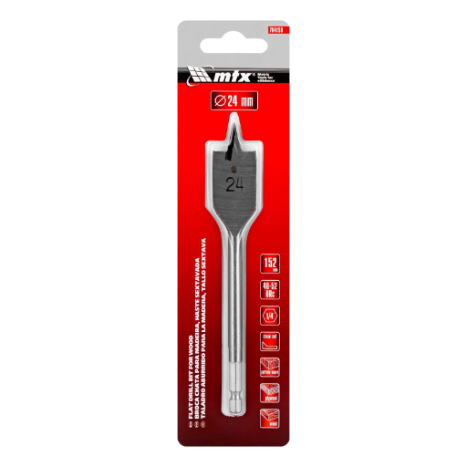 BROCA CHATA PARA MADEIRA, 24MM, 150MM, 1PC // MTX