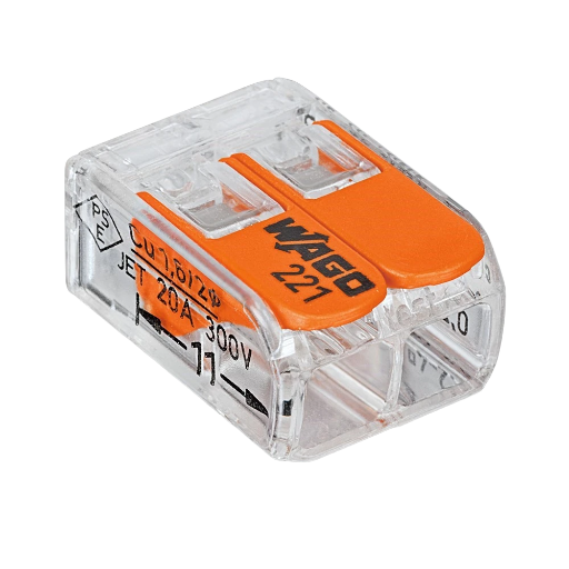 CONECTOR EMENDA WAGO 2POLO 4MM 221-412