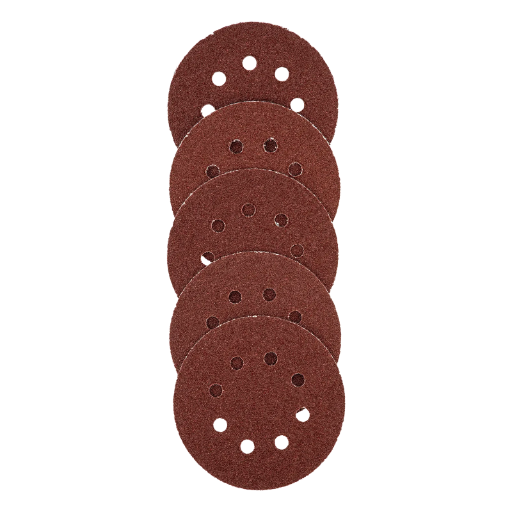 DISCO DE LIXA COM VELCRO, PERFURADO, GRAO 36, 125MM, 5 PCS // MTX