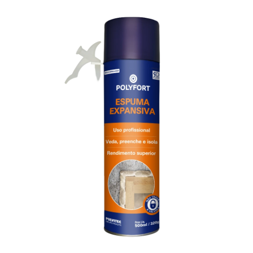 Espuma Expansiva Polyfort 500ml/320g