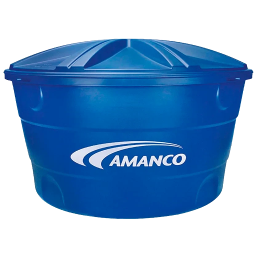 Caixa de Água 500l Polietileno Tampa Encaixe Azul Amanco