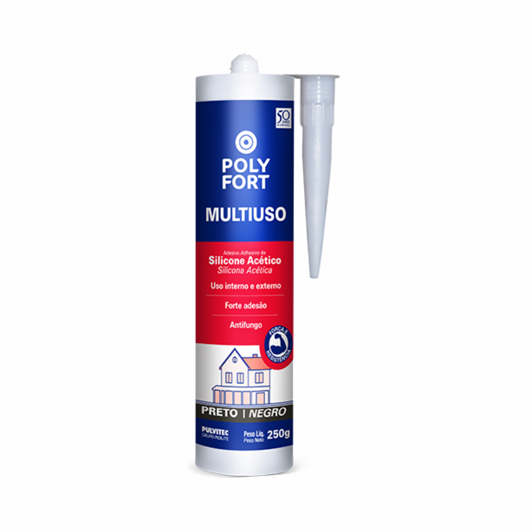 Silicone Acético Multiuso Polyfort 250g