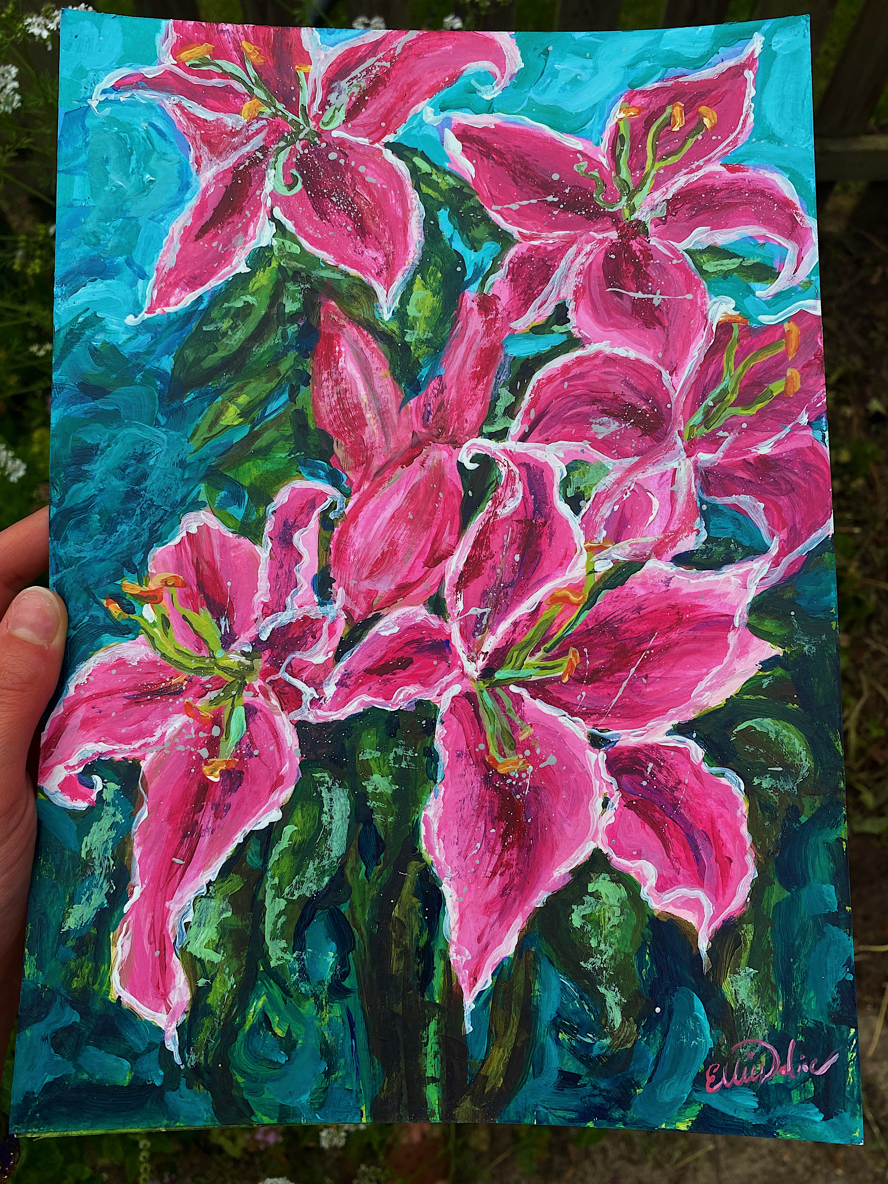 Pink Lilies Print