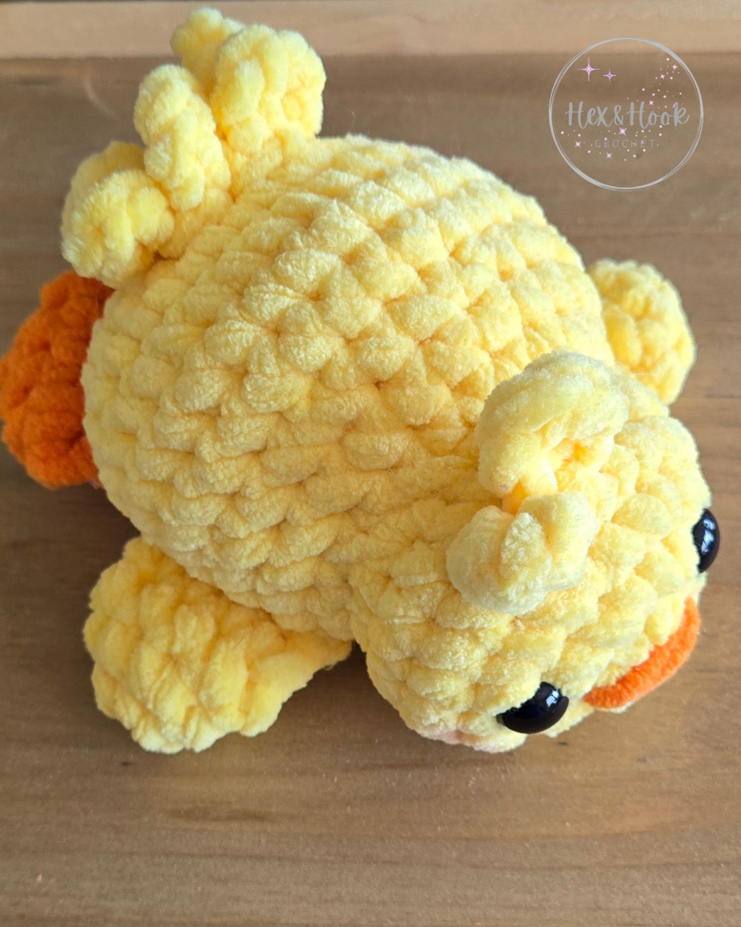 Handmade Crochet Chick Plush – Cute Chenille Baby Chick Stuffed Animal, Easter Chick Toy
