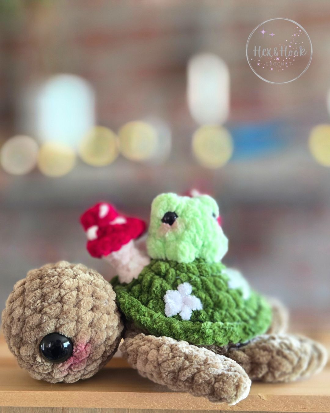 Crochet Forest Turtle Plush