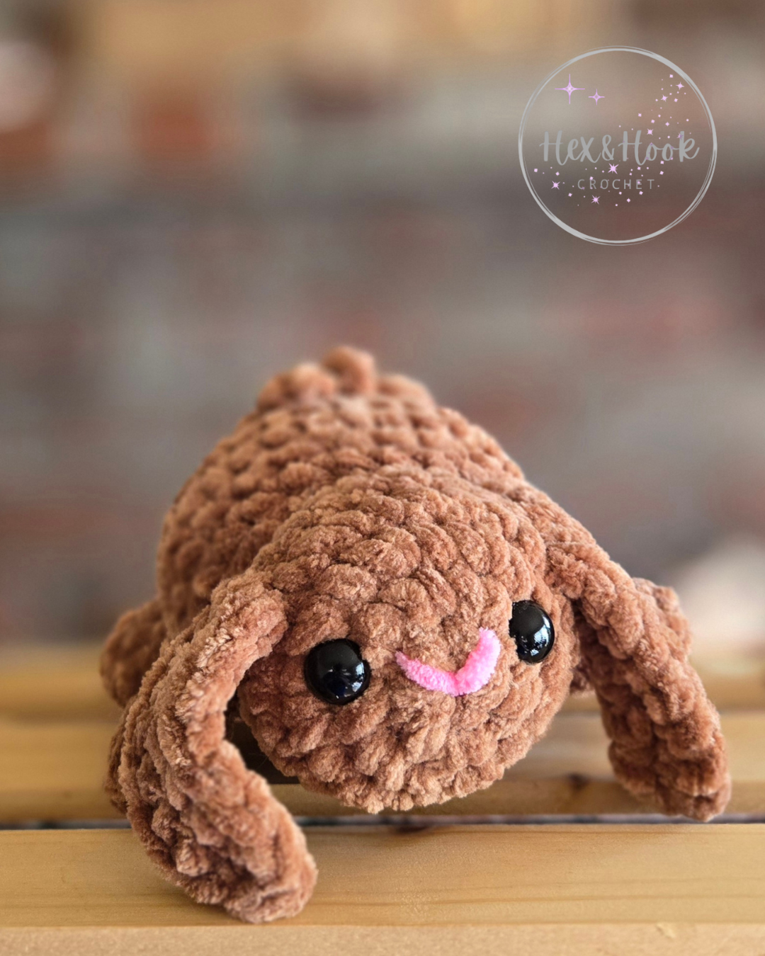 Handmade Crochet Bunny Plush – Cute Chenille Bunny Stuffed Animal, Soft Kawaii Rabbit Toy