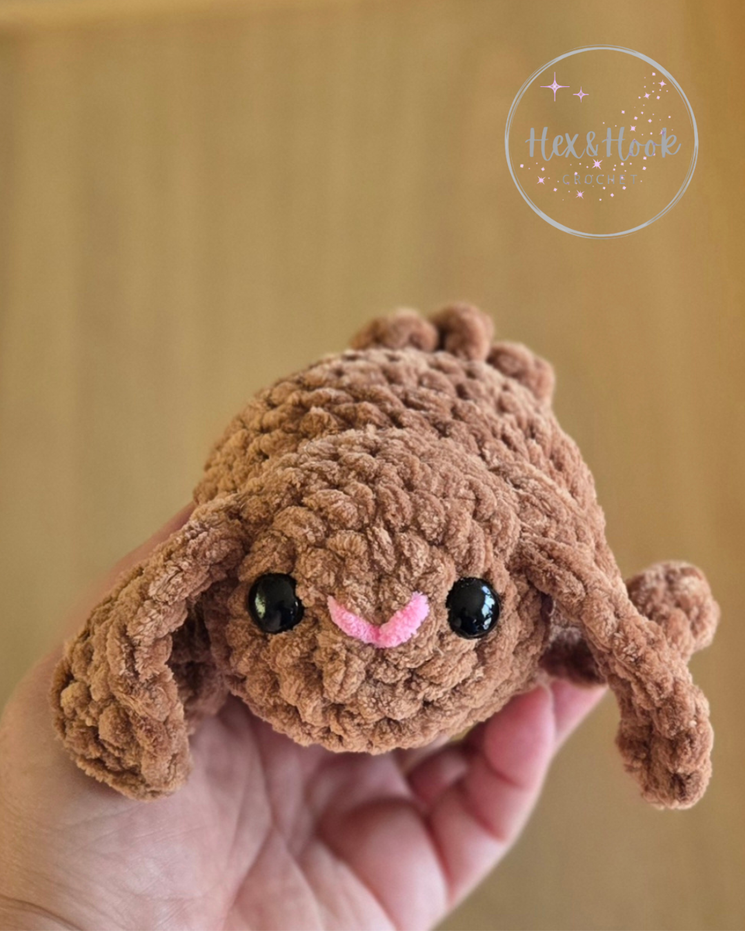 Handmade Crochet Bunny Plush – Cute Chenille Bunny Stuffed Animal, Soft Kawaii Rabbit Toy