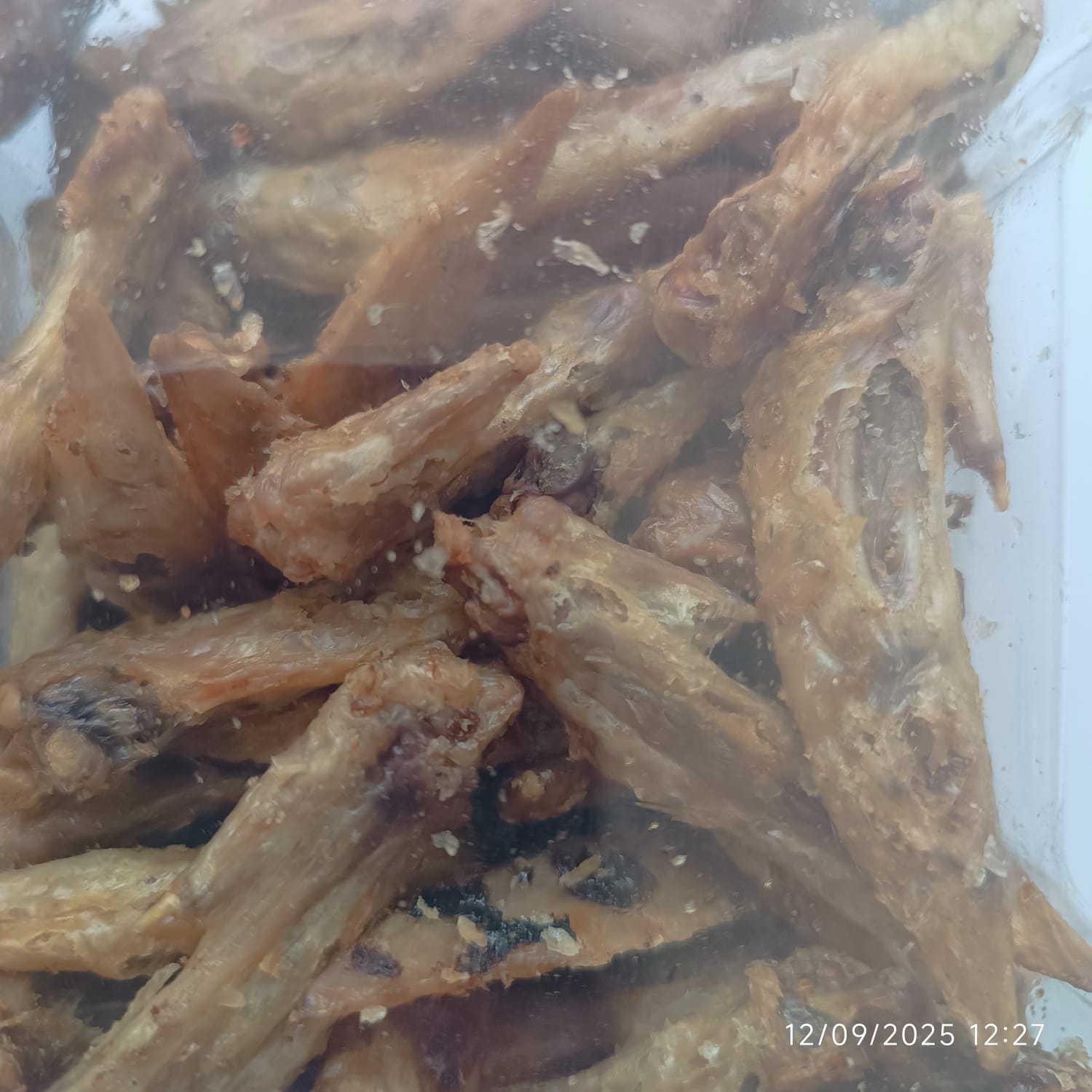 Alitas de pollo deshidratadas