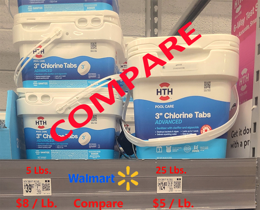 25 Lbs. ( 11.3 Kg) Premium 3" Chlorine Tablets