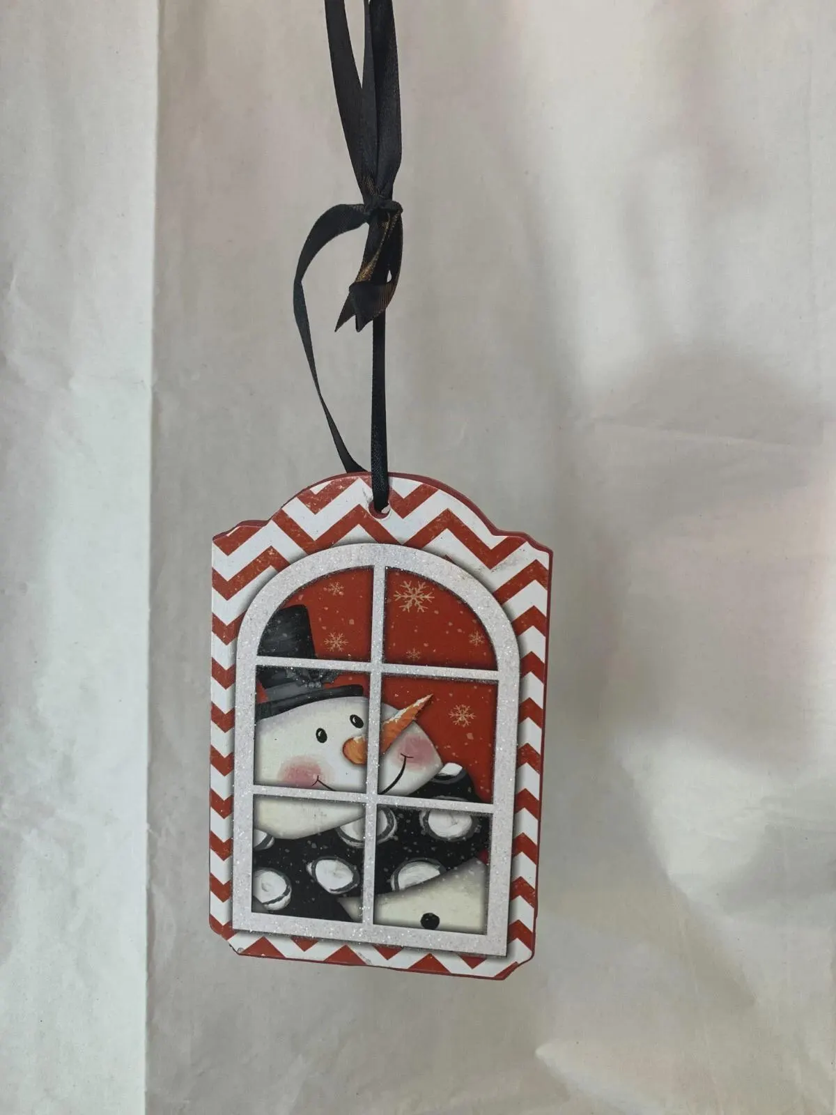 Christmas Snowman Wood Ornaments
