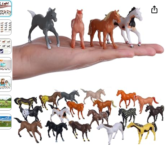 Mini caballos de juguete de 12 cms