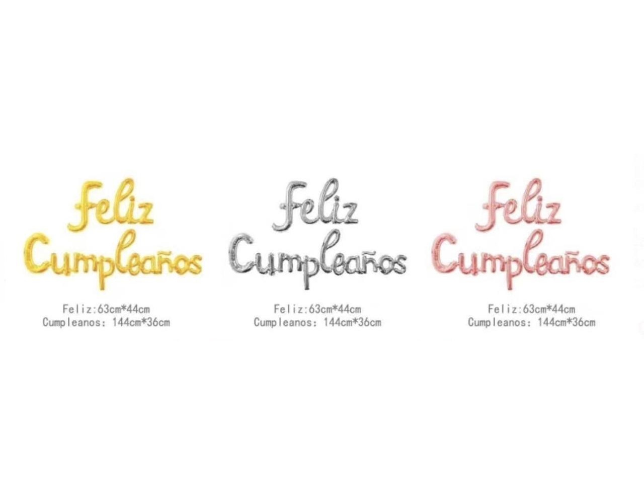 Globos letras 'Feliz Cumpleaños'