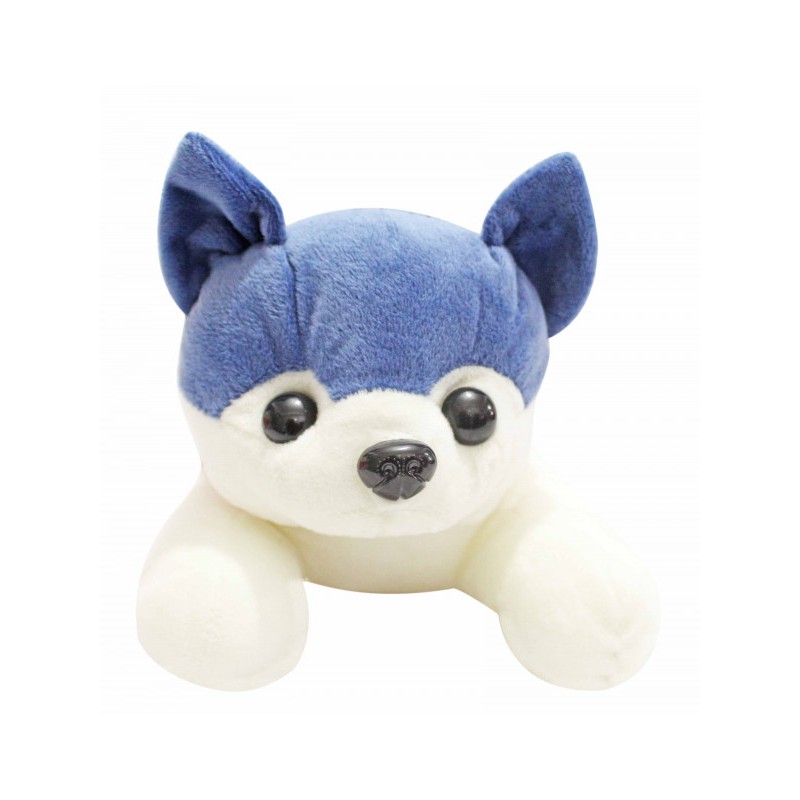 Peluche de perro husky con camisa 30 cms