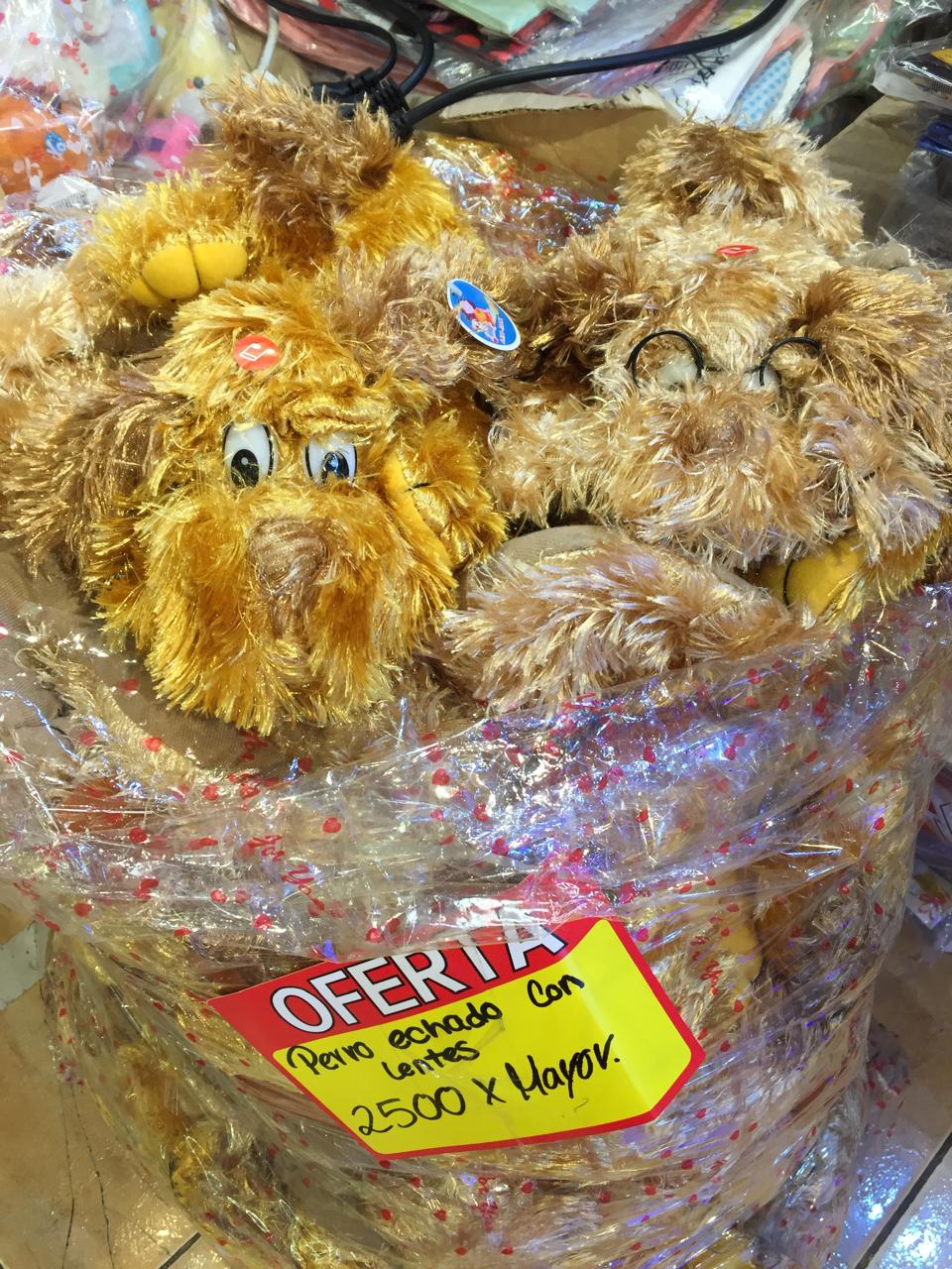 Perro de peluche de 30 cms con lentes musical