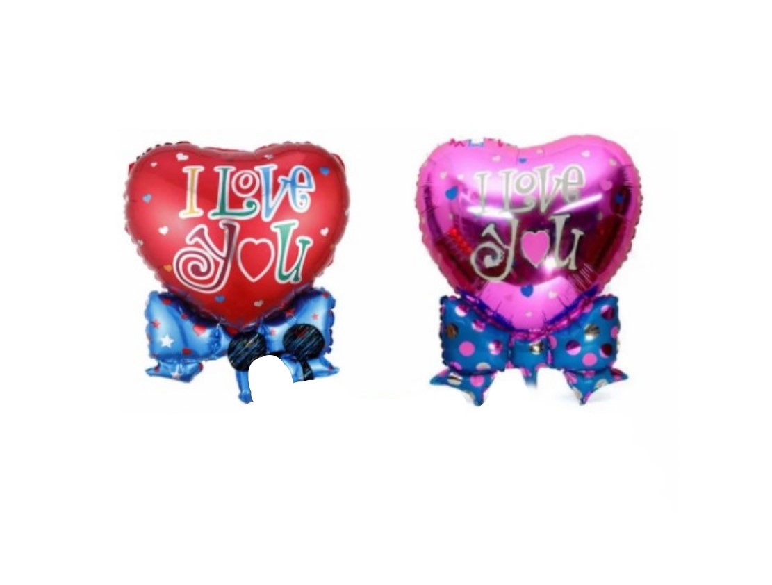 Globos de corazón con mensaje