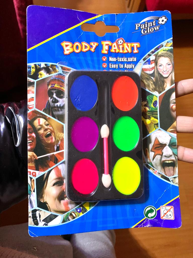 Paleta 6 Pinturas corporales Paint Glow Fluor