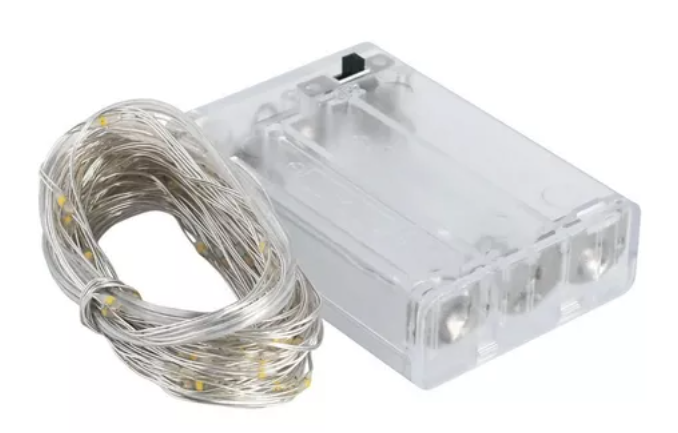 Luces LED de cadena 5 metros luz hada cobre a pilas