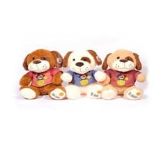 Peluche de perro con camiseta