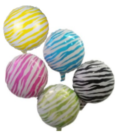 50 globos Globos redondos con estampado de cebra 5 colores
