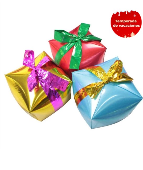 Globos en forma de regalo por docenas