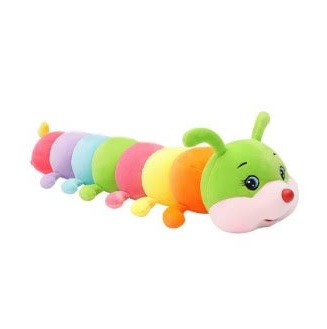Oruga de peluche multicolor