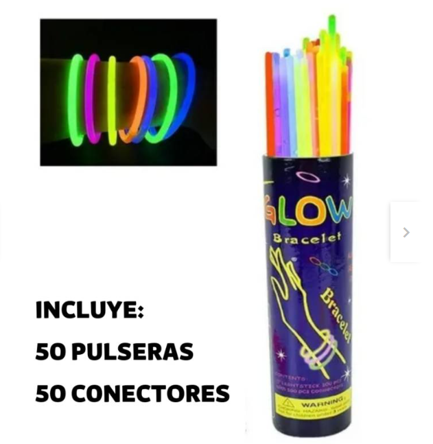 Pack de 50 Pulseras luminosas
