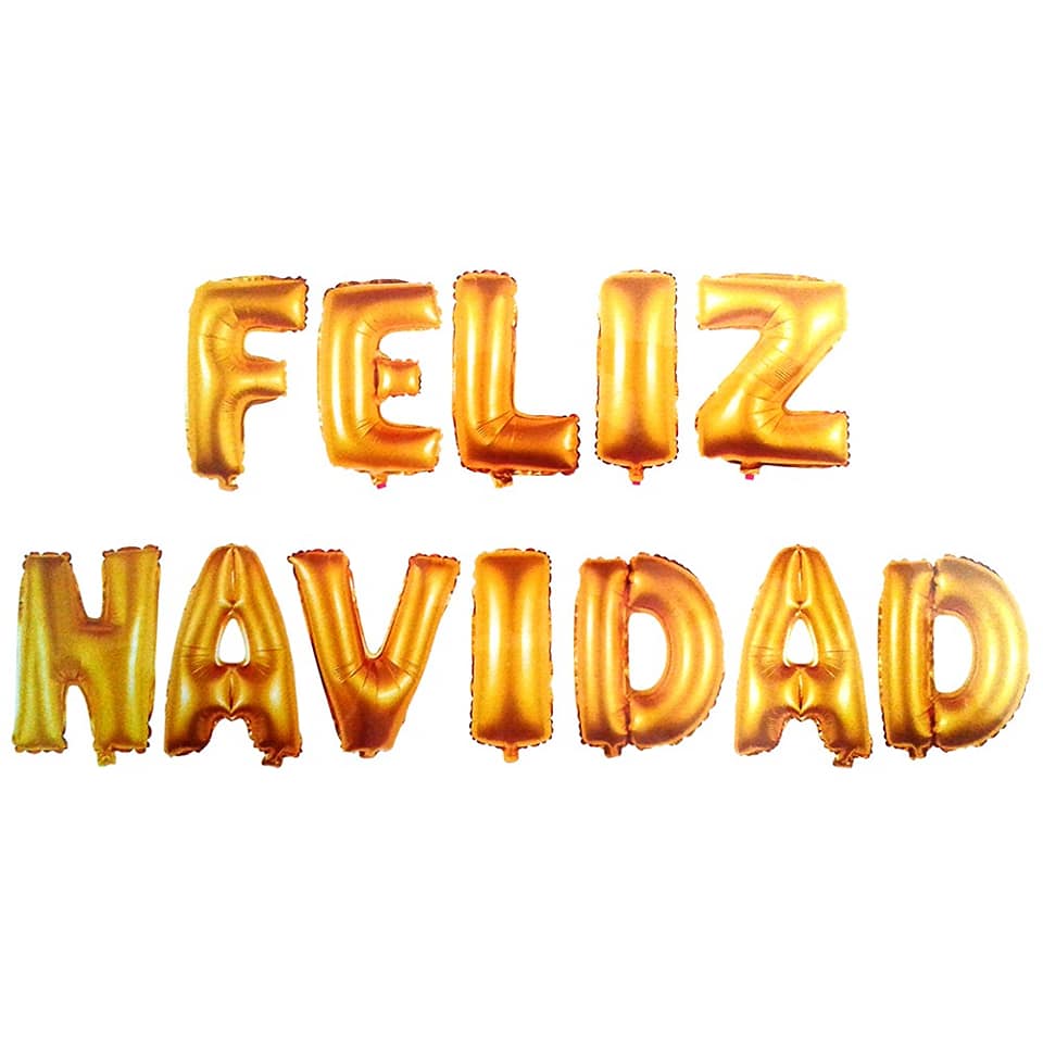 Globos de letras 'Feliz Navidad'