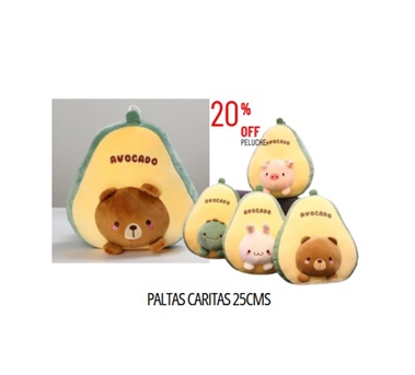 Peluches de palta con caritas