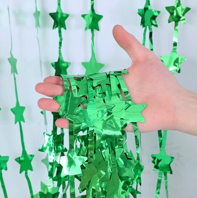 Cortina de papel metalico de estrellasde colores Cumpleaños fiestas
