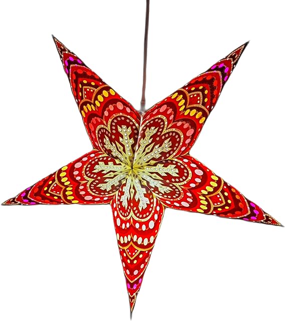 Estrella decorativa de papel de 70 cms