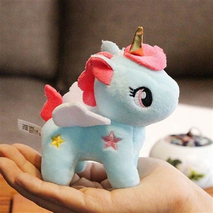 Pack de 6 unidades de unicornio en forma de Llavero 2 colores