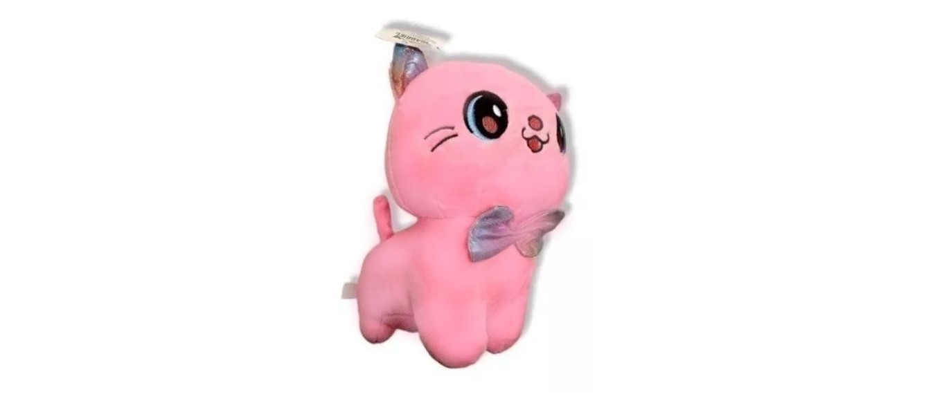 Peluche de gatito gato rosa 23 cms kawaii