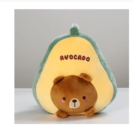 Peluches de palta con caritas de 25 cms