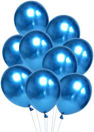 Bolsa de 50 Globo azul metálico Chromo