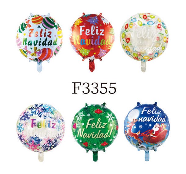 Globo navideño de 45 cm 6 colores Pack de 50 unidades