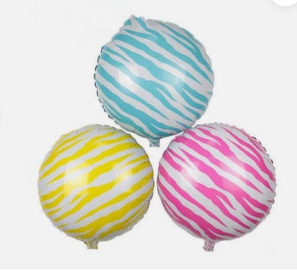 50 globos Globos redondos con estampado de cebra 5 colores