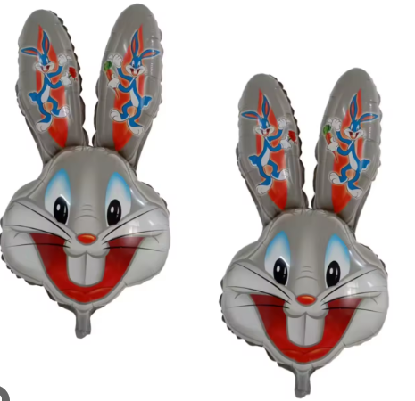 Docena de Globo de Bugs Bunny en 3 Colores Grandes Metalicos