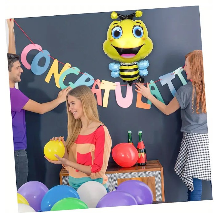 Docena de globos con insectos metalicos Grandes