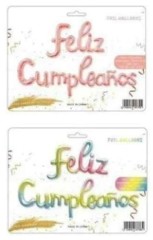 Globos letras 'Feliz Cumpleaños' Manuscrita