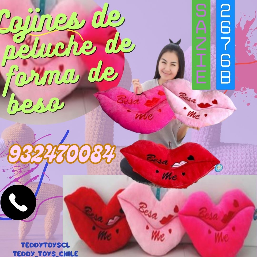 Cojín en forma de labios