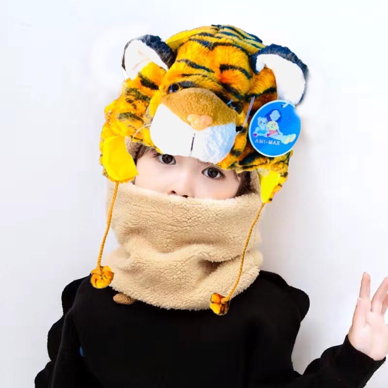 Gorros de peluche infantil con forma de animales