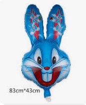 Docena de Globo de Bugs Bunny en 3 Colores Grandes Metalicos