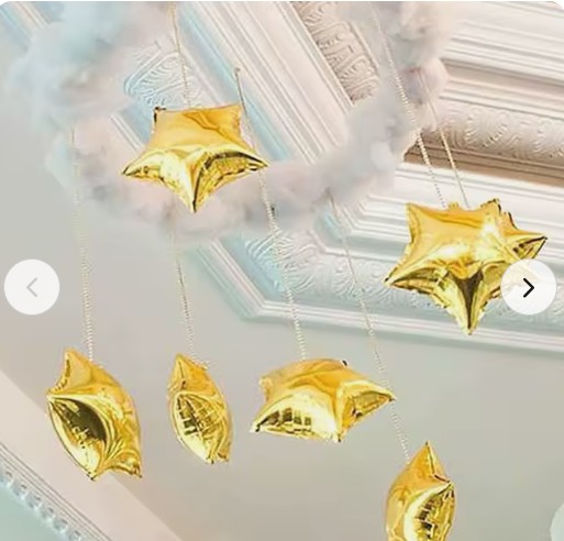 50 unidades de Globos metálicos en forma de estrella 45 cm