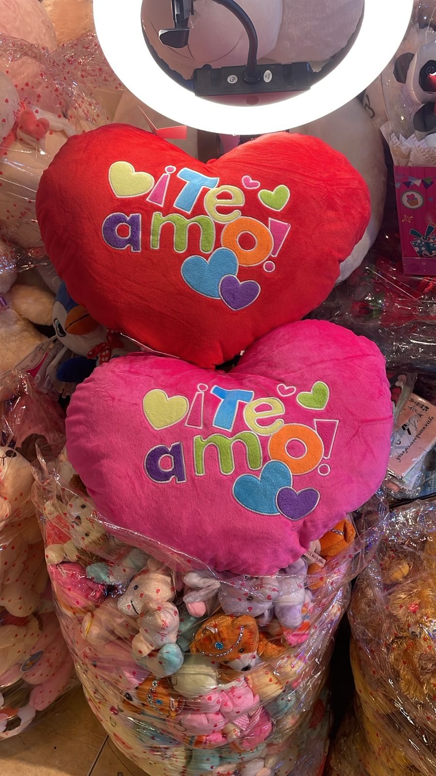 Cojines de corazón 'Te amo' con relleno 45x50 cms